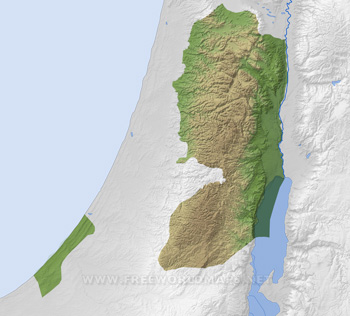 Palestine blank map HD