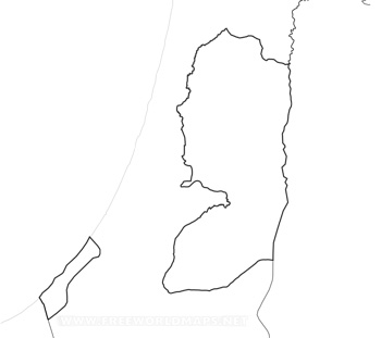 Palestine outline map