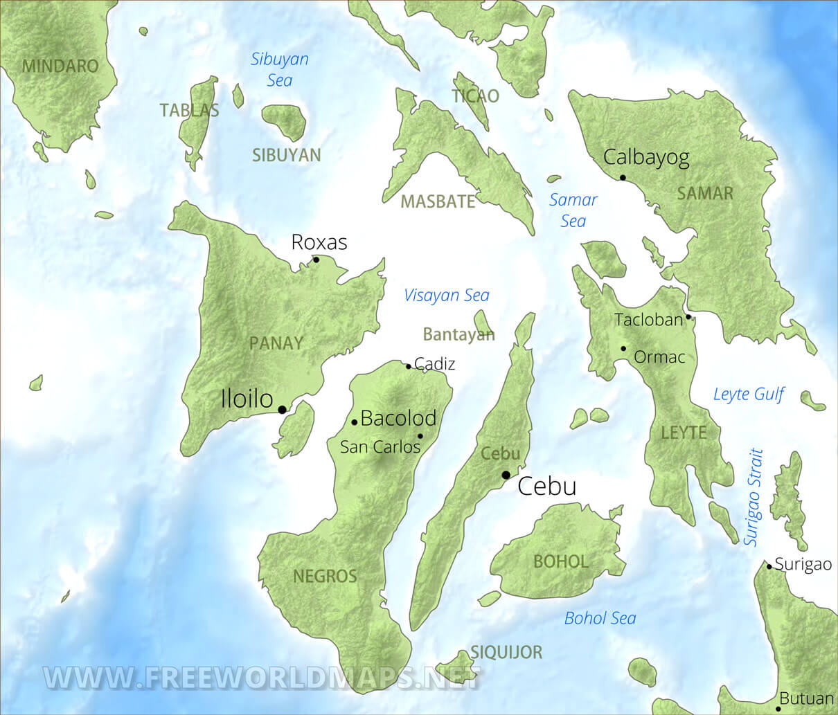 Visayas Islands Maps