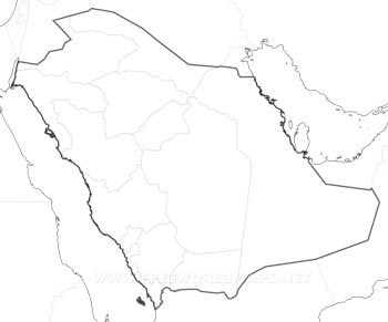 Saudi Arabia outline map