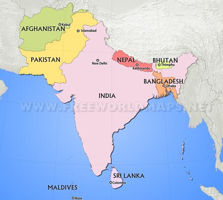 South Asia countries