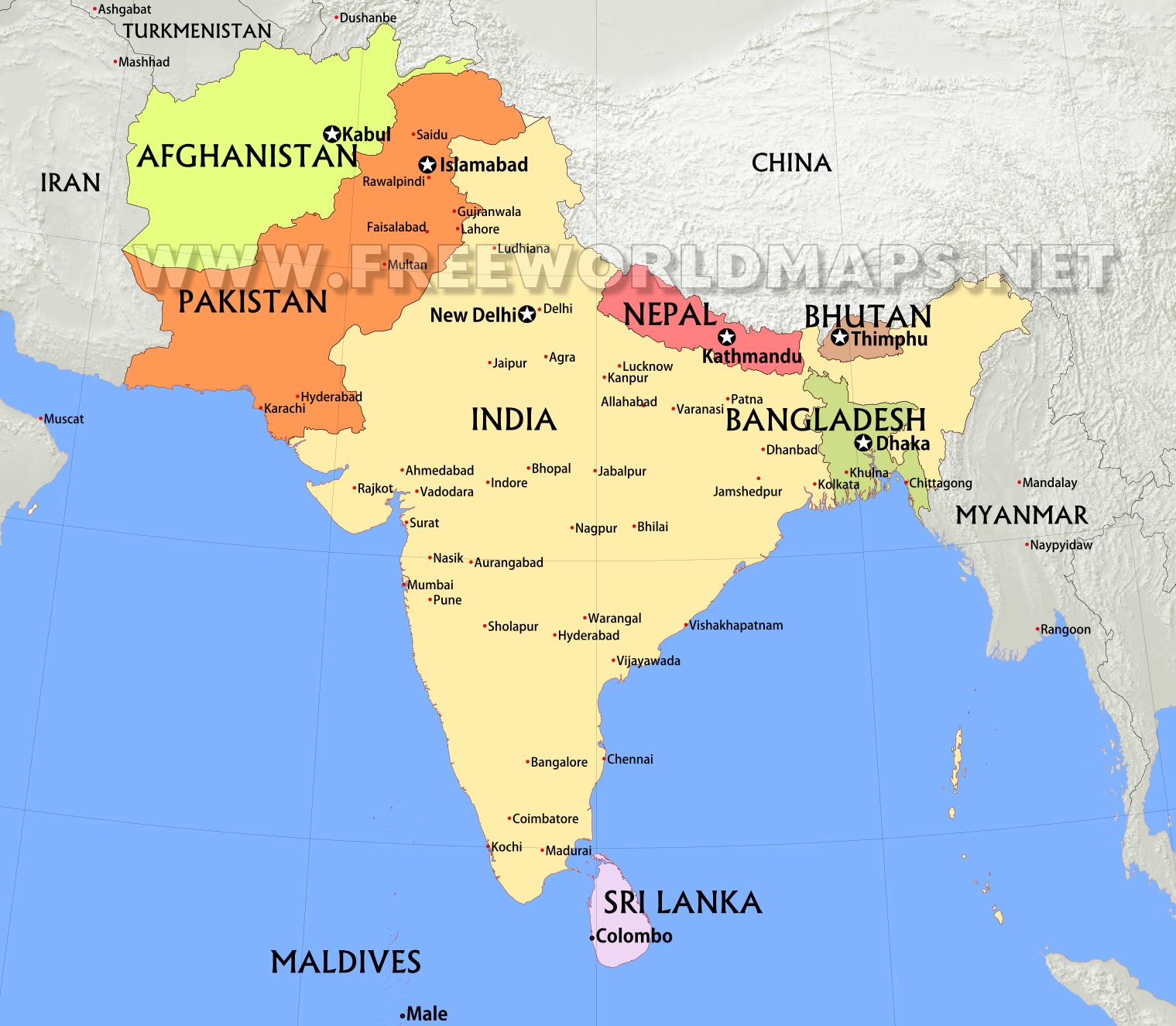 political map of south asia South Asia Maps political map of south asia