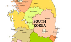 South Korea political map