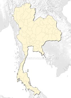 Thailand blank map HD