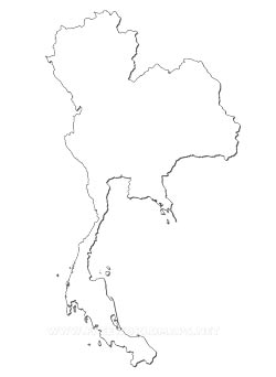 Thailand outline map