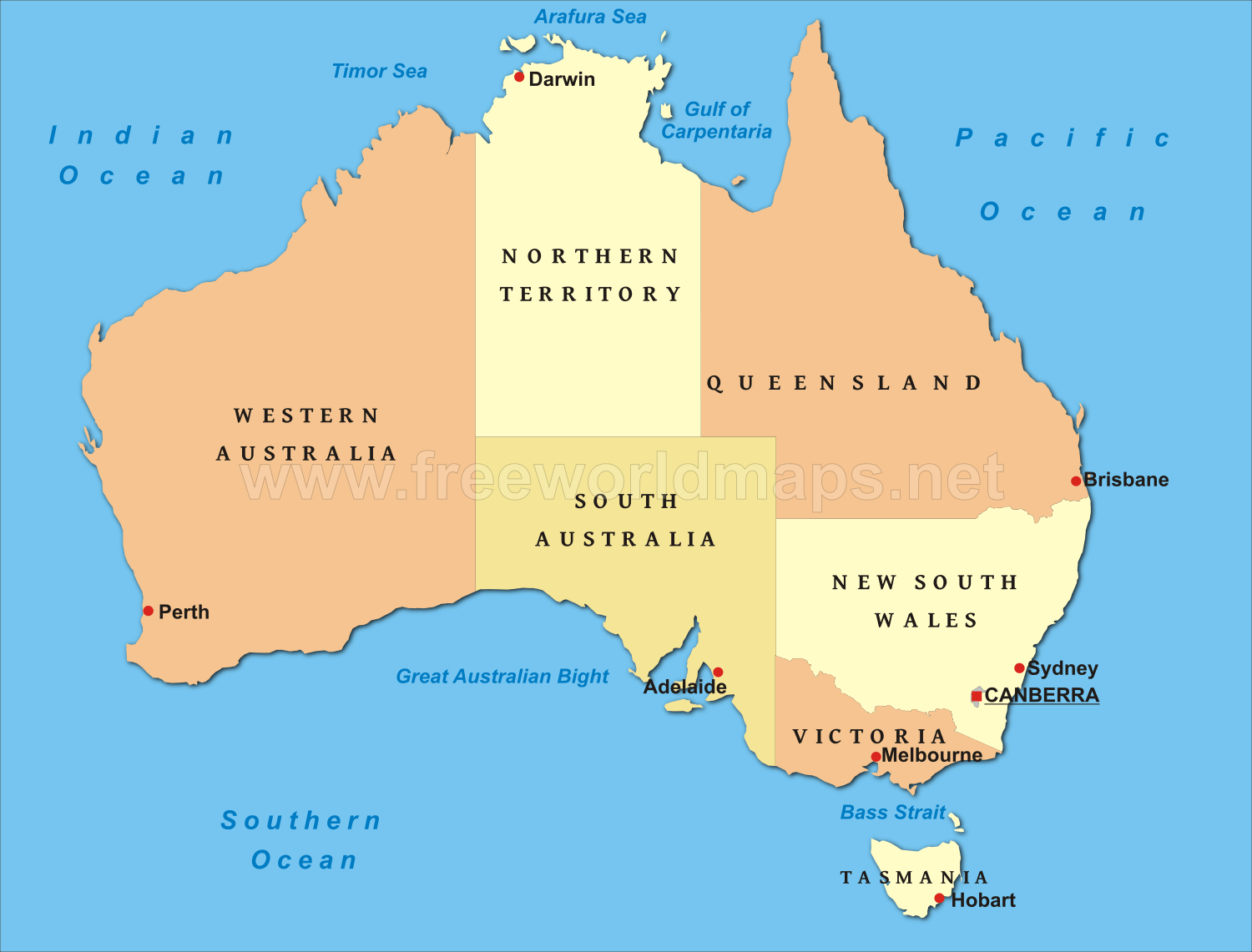 political map of australia Australia Political Map