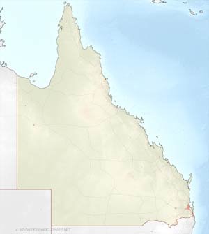 Queensland blank map HD