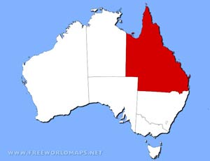 Queensland location map