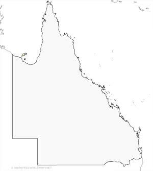 Queensland outline map HD