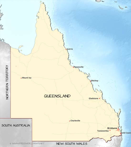 Queensland map