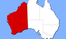 Western Australia location map