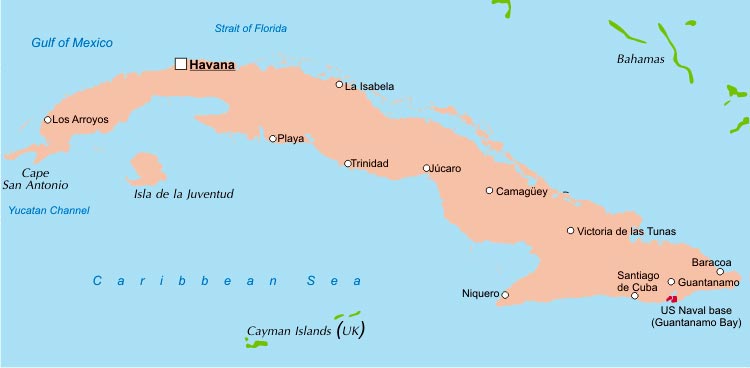 Cuba Political Map