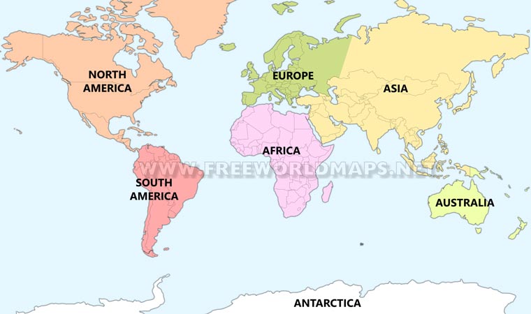 Seven Continents Maps Of The Continents By Freeworldmaps Net