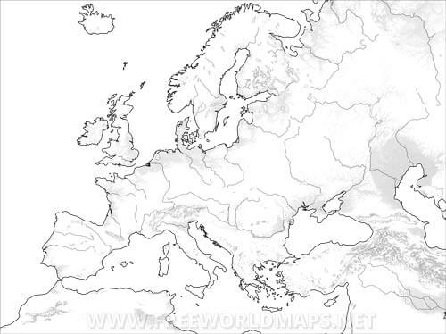Physische UmrissKarte Europa