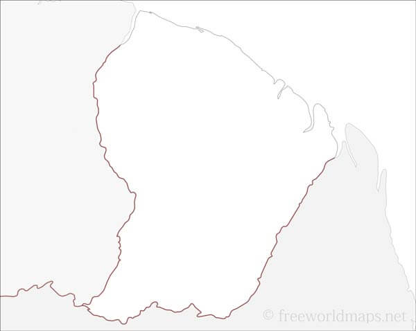 HD Karte Französisch-Guayana