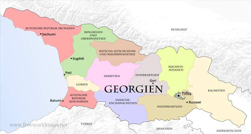 Georgien politische Karte
