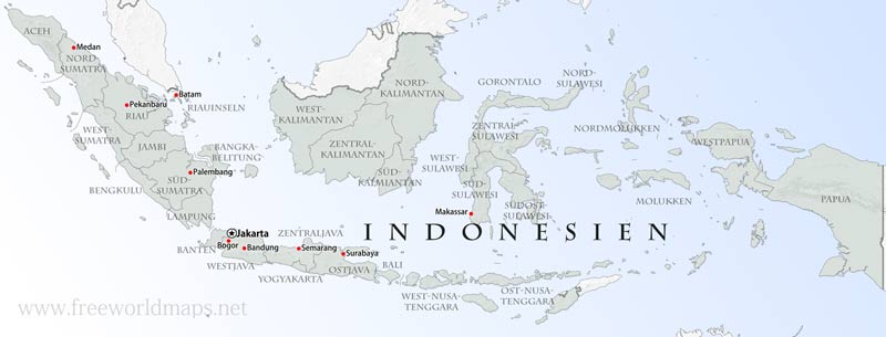 Indonesien politische Karte