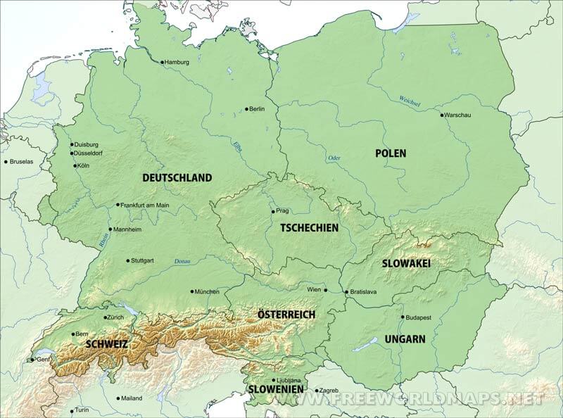 Mitteleuropa Karte