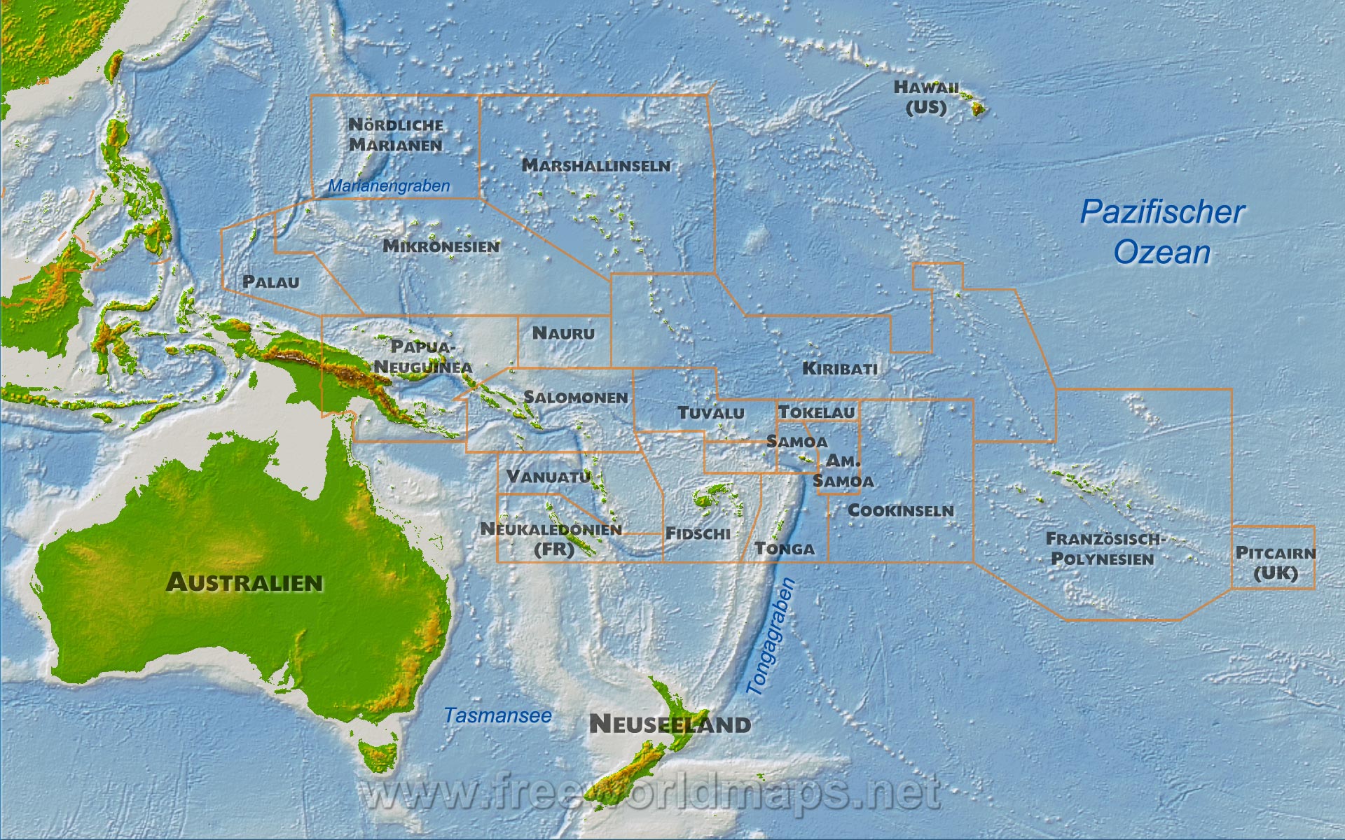 Где находится океания. Острова Океании на карте. Политическая карта Океании. Острова Австралии на карте.