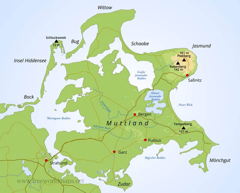 Rügen Geographische Karte