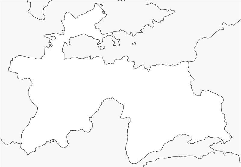 HD Karte Tadschikistan