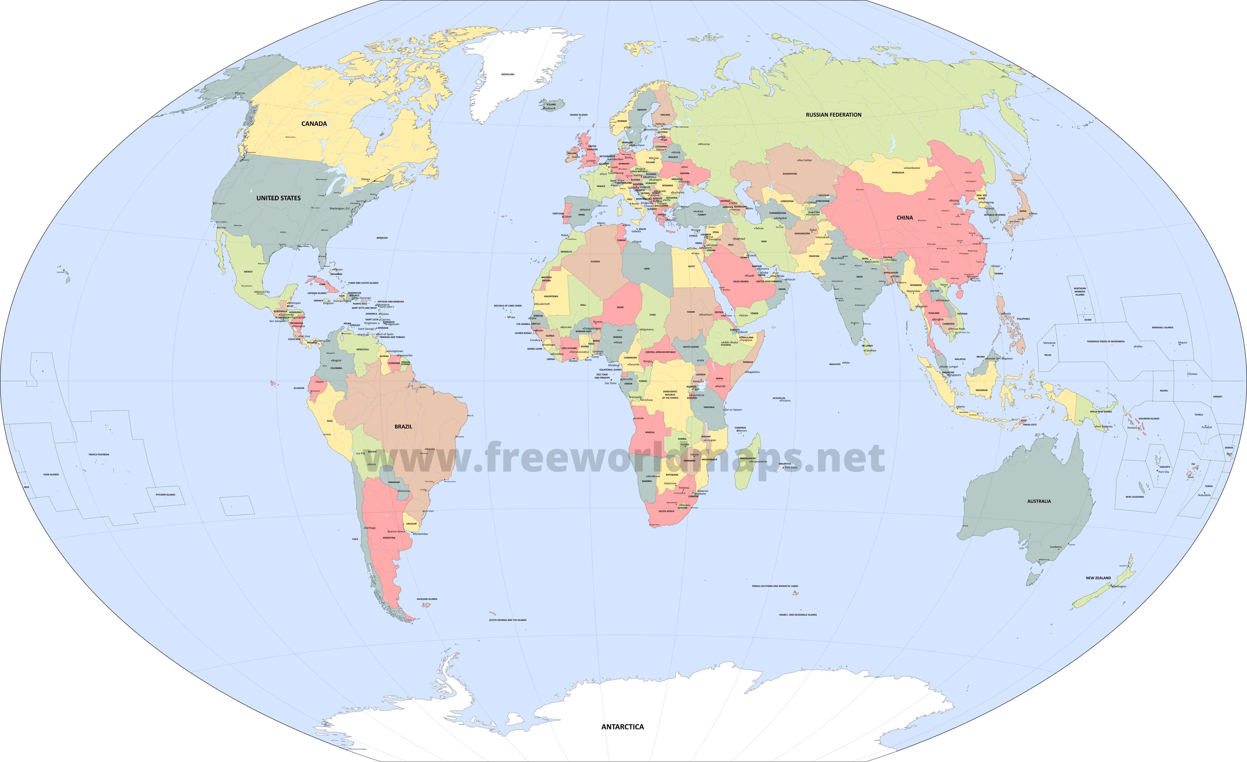 Of the world map Download free