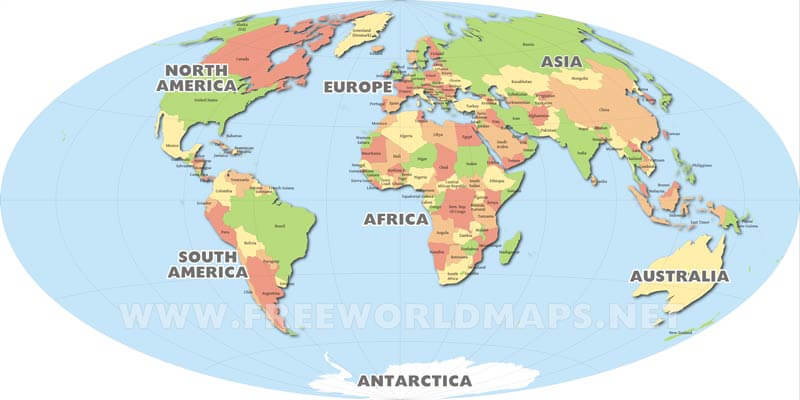 Political world map download