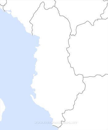 Mapa de Albania para imprimir