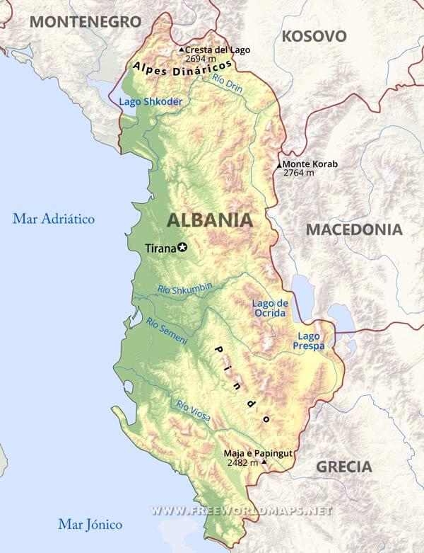 Albania mapa
