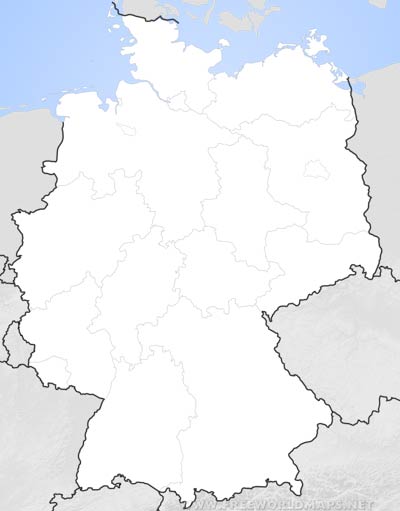 Mapa de Alemania para imprimir