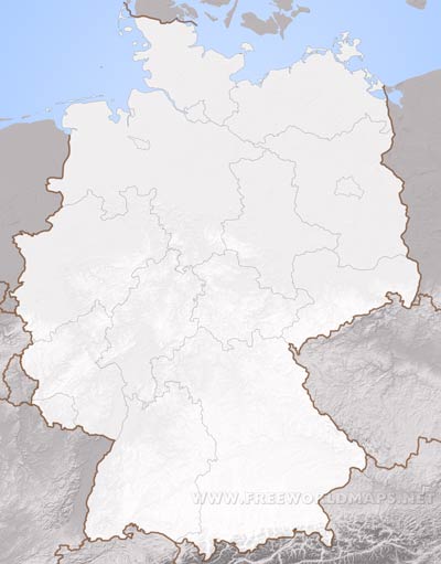 Alemania - mapa mudo
