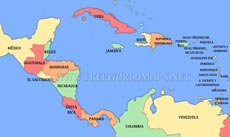Mapa político América Central
