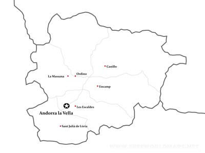 Mapa de Andorra para imprimir