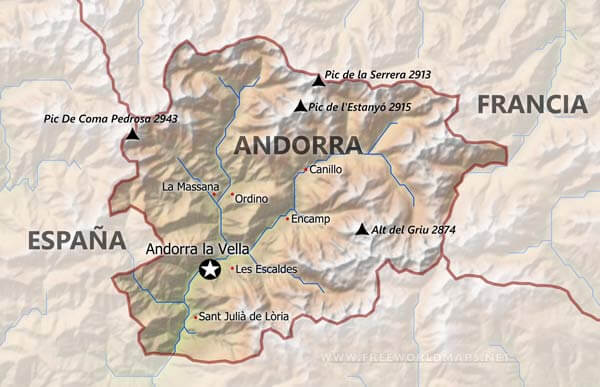 Andorra mapa