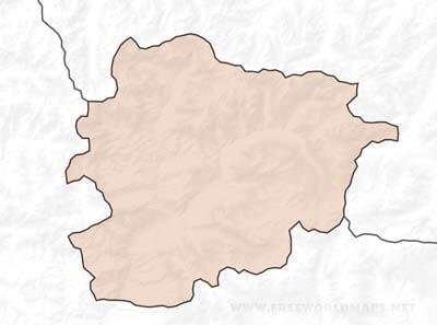 Andorra - mapa mudo