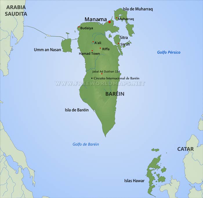 Baréin mapa