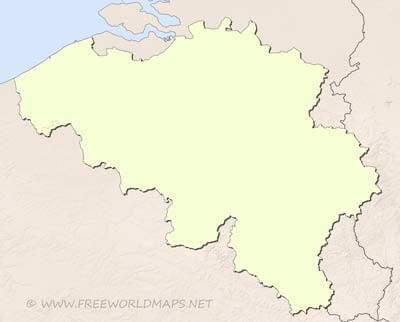 Bélgica - mapa mudo