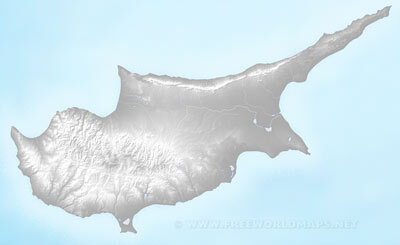 Chipre - mapa mudo