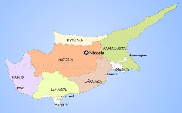 Mapa Chipre