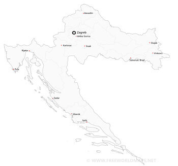 Mapa de Croacia para imprimir