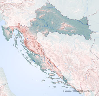 Croacia - mapa mudo
