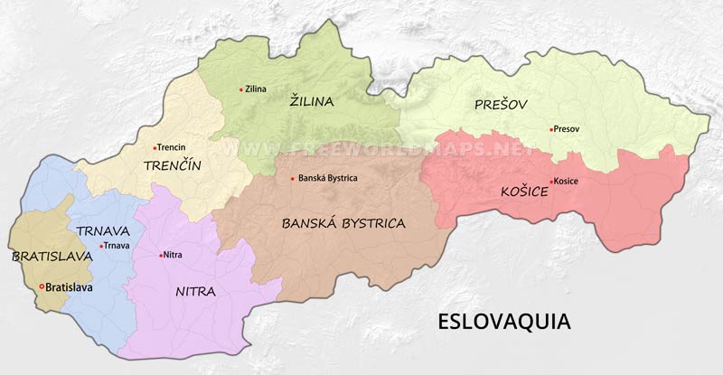 Mapa Eslovaquia