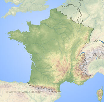 Francia - mapa mudo