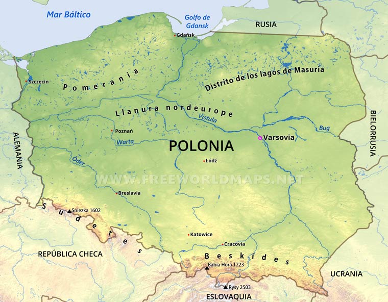 Polonia mapa