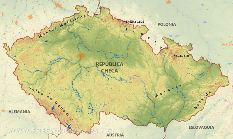 República Checa mapa