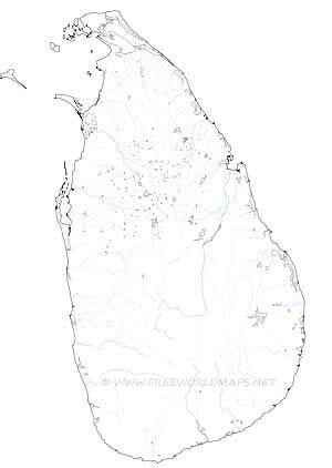 Mapa de Sri Lanka para imprimir