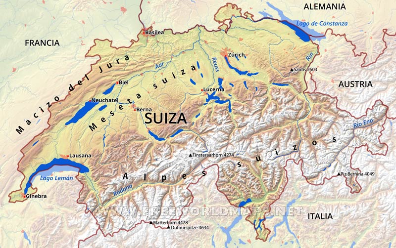 Suiza mapa