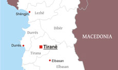 Albania political map