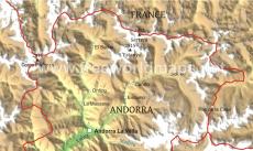 Physical map of Andorra