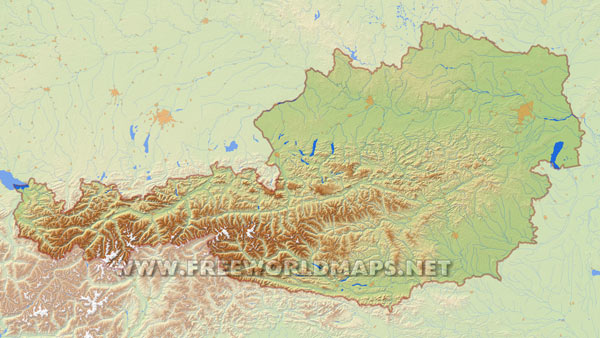 Austria HD map Austria HD map